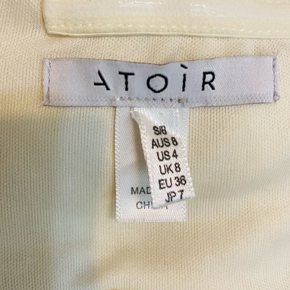 ATOIR Ivory Mini Strapless Dress Elegant Night Out Cocktail Bell Sleeve 4 - Picture 15 of 15